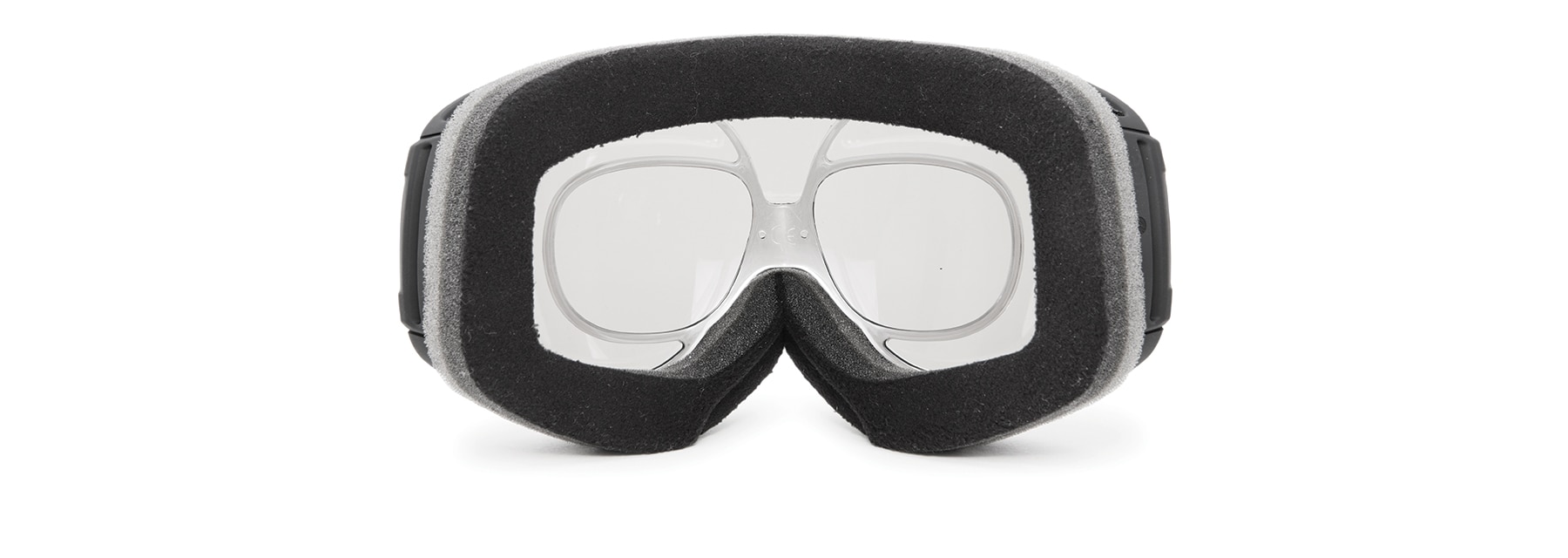 Goggle Rx Incerts inside view of a ski goggle showing special prescription lens insert