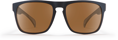 black frame sunglasses with bronze lenses